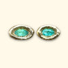 Atlantis Eyes 18K Yellow Gold Natural Brazilian Paraiba Neon Blue Tourmaline Marquise